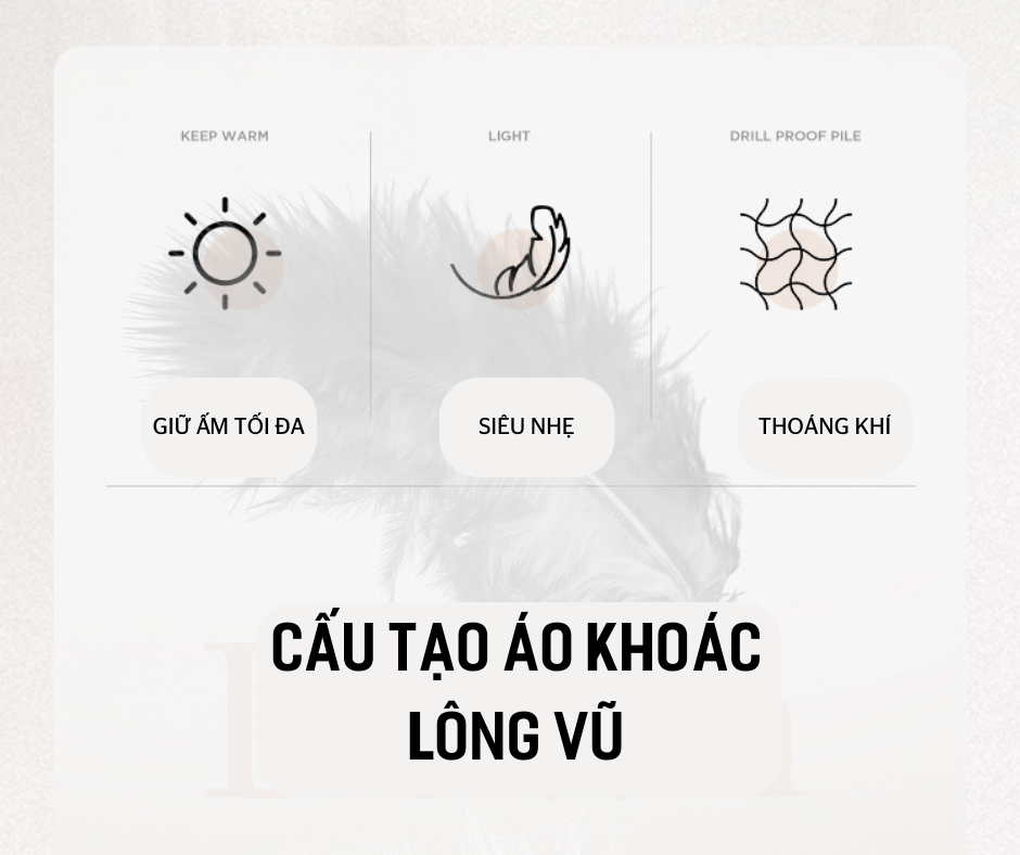 Áo khoác lông vũ - Thời trang Thu đông tuyệt đỉnh - 1