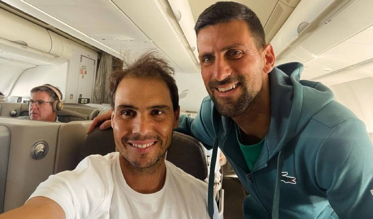 Nadal chạm mặt Djokovic trên chuyến bay, báo tin buồn về Miami Masters - 1