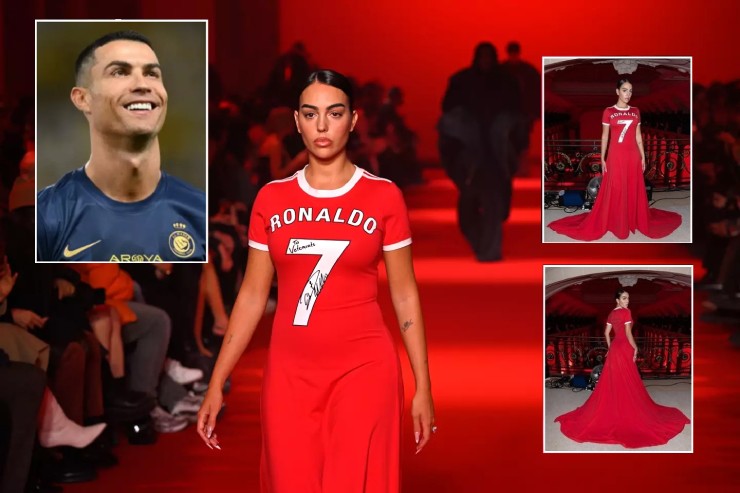 Bạn gái Ronaldo mặc áo MU diễn thời trang, hé lộ thời điểm CR7 giải nghệ - 1