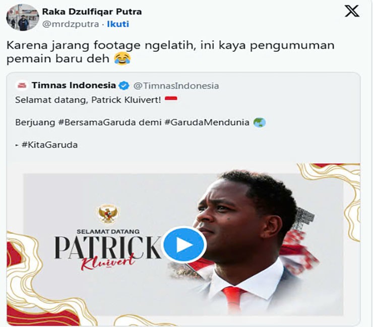 Fan Indonesia "cà khịa" video giới thiệu Kluivert: HLV toàn cảnh ghi bàn - 2