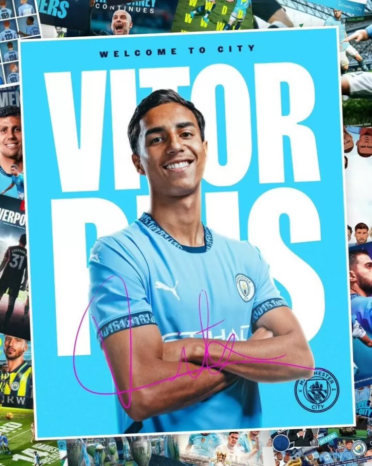 Man City công bố tân binh kỷ lục Vitor Reis, chờ ra mắt ở đại chiến Chelsea - 1