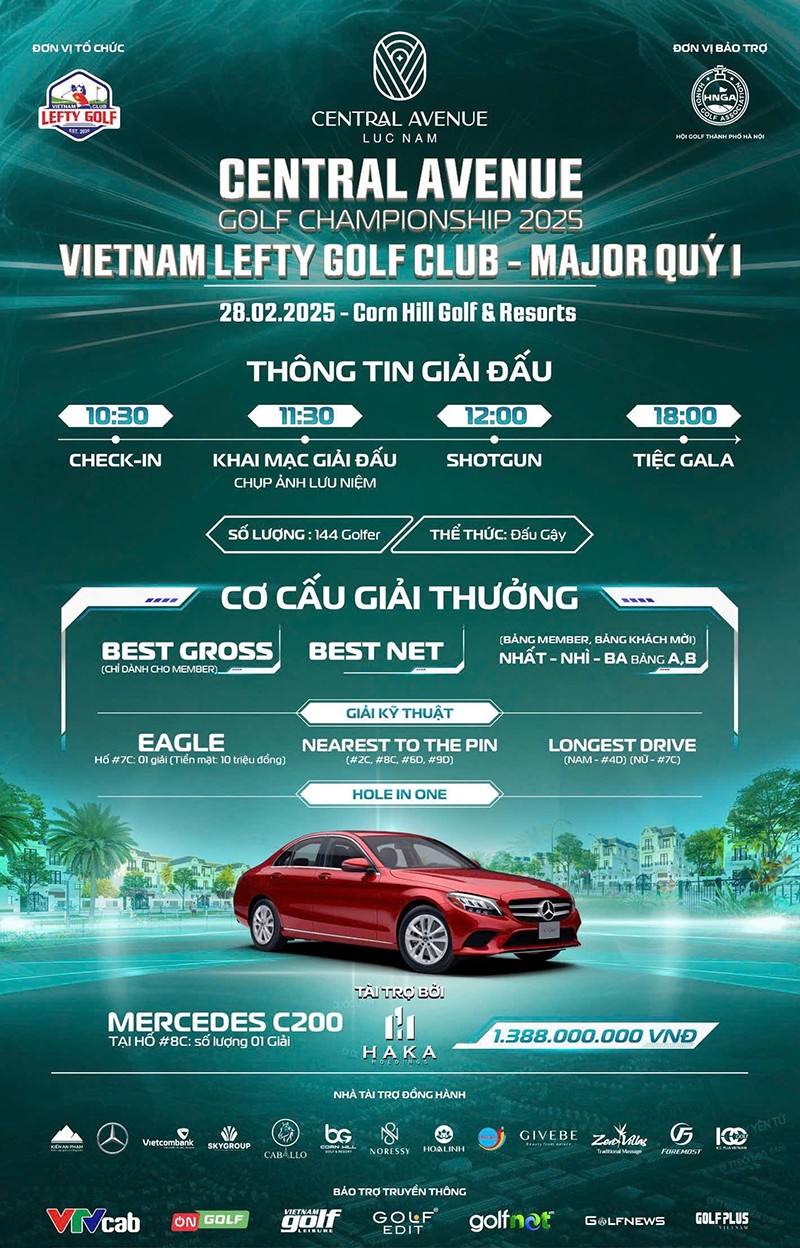 Central Avenue Lục Nam trở thành nhà tài trợ danh xưng giải Major đầu tiên 2025 của CLB Golf tay trái Việt Nam - 2