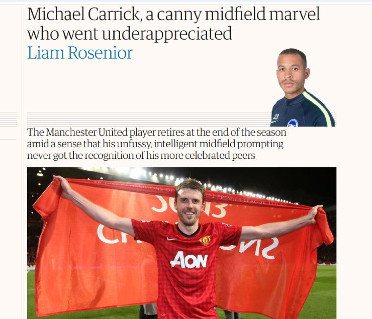 HLV Chelsea từng là cây bút vô danh, viết bài khen ngợi Carrick của MU để "kiếm cơm" - 1