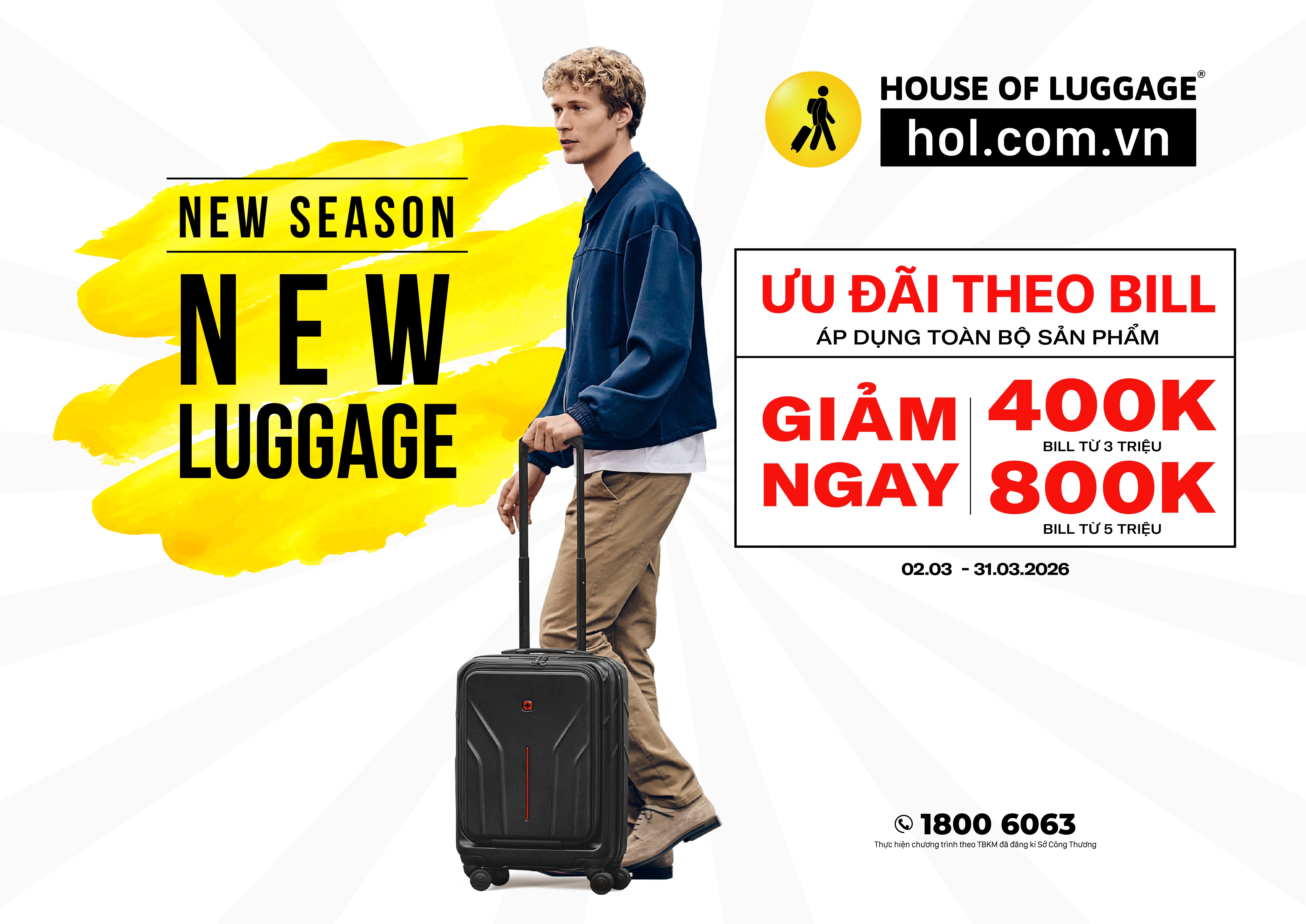 Bắt kịp nhịp sống sau Tết với nhiều ưu đãi vali, balo, túi xách tại House Of Luggage - 1