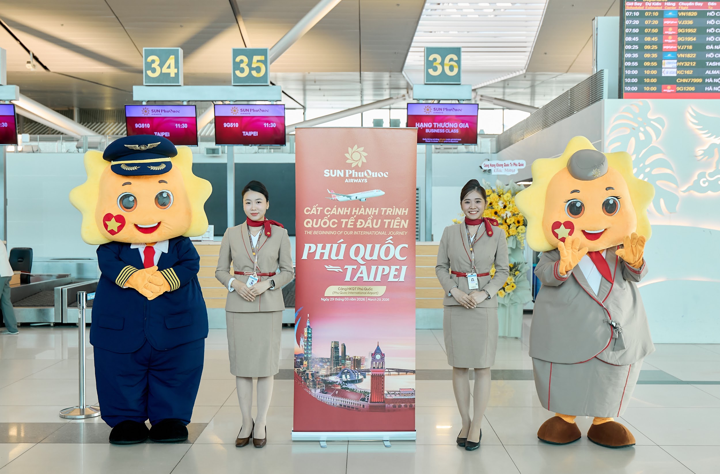 Du khách Đài Loan bất ngờ với trải nghiệm chuyến bay quốc tế của Sun PhuQuoc Airways - 1