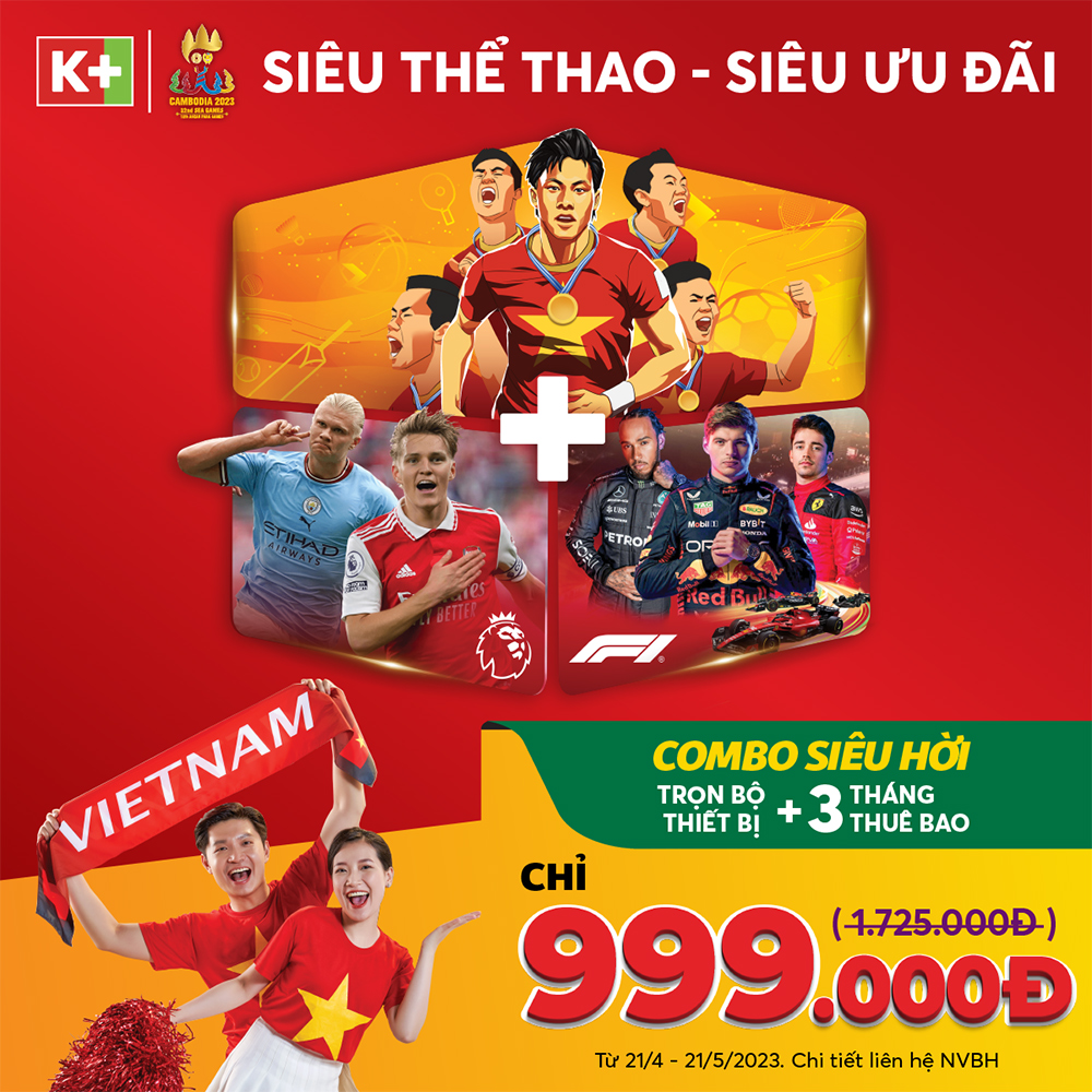 Ngoại hạng Anh nghẹt thở những vòng cuối, “nóng” cùng SEA Games và loạt thể thao đỉnh cao trên K+ - 3