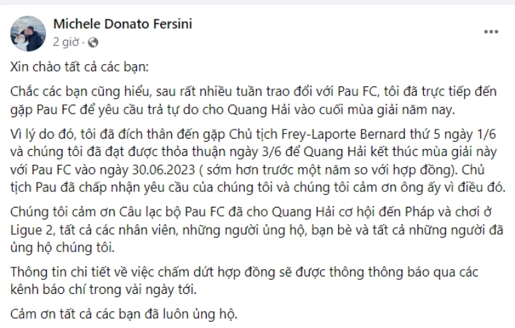 Nóng: Quang Hải đạt thỏa thuận rời Pau FC, về Việt Nam hay bám trụ ở châu Âu? - 1