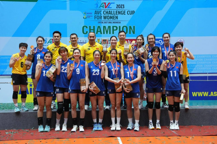 ĐT bóng chuyền nữ Việt Nam thắng Indonesia kịch tính, vô địch AVC Challenge Cup - 2