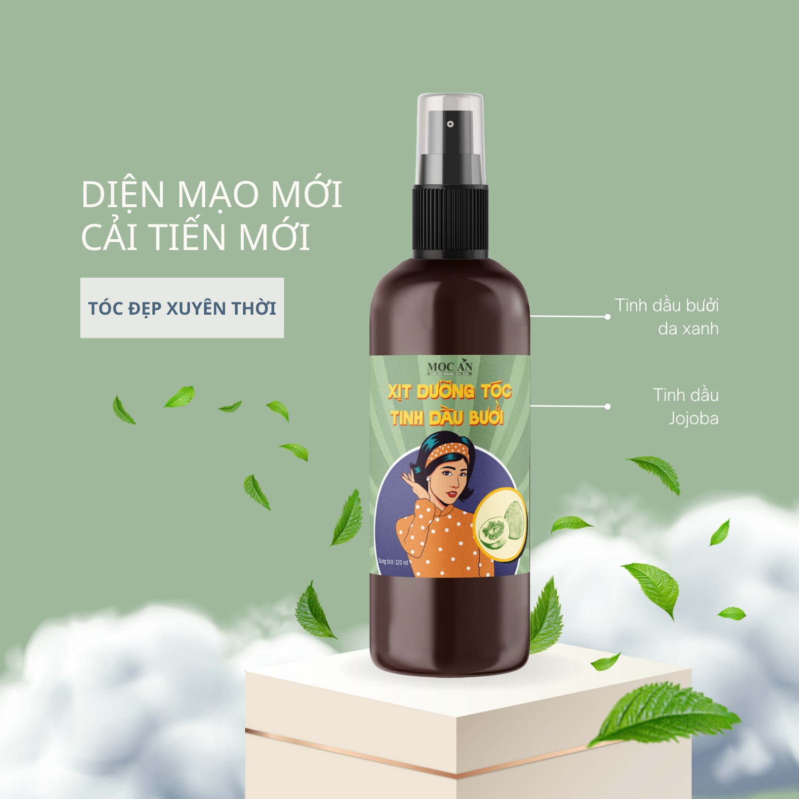 Xịt tóc Tinh dầu Bưởi Mộc Ân Haircare siêu Hot Tiktok ra mắt bao bì mới - 1