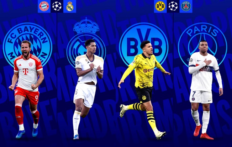 4 anh hào bán kết Cúp C1: Nảy lửa Bayern Munich - Real Madrid, PSG tái đấu Dortmund - 1