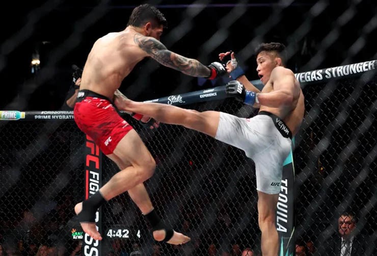 Quang Lê tạo địa chấn UFC Fight Night, tung đòn siết khiến "mãnh thú" đầu hàng - 1