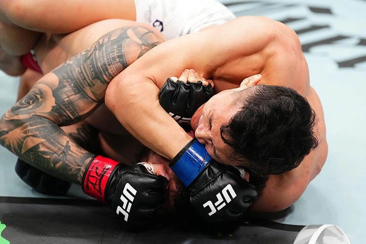 Quang Lê tạo địa chấn UFC Fight Night, tung đòn siết khiến "mãnh thú" đầu hàng - 2