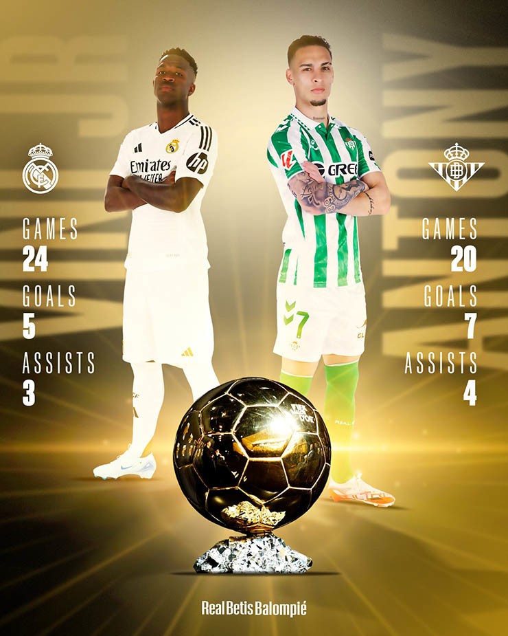 Antony rời MU tỏa sáng hơn Vinicius, CLB Betis đòi đua Quả bóng vàng - 2