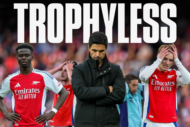 Arsenal 5 mùa giải liền "trắng tay", fan đòi đuổi Arteta ngay lập tức - 1