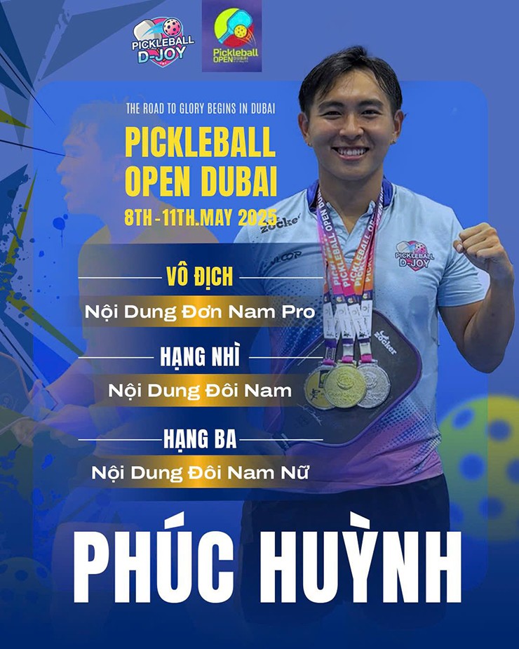 Nóng nhất thể thao tối 12/5: Phúc Huỳnh giành chức vô địch pickleball ở Dubai - 1