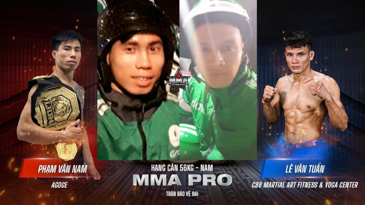 Chưa từng có ở võ đài MMA Việt Nam: 2 xe ôm tranh đai vô địch hạng 56kg - 1