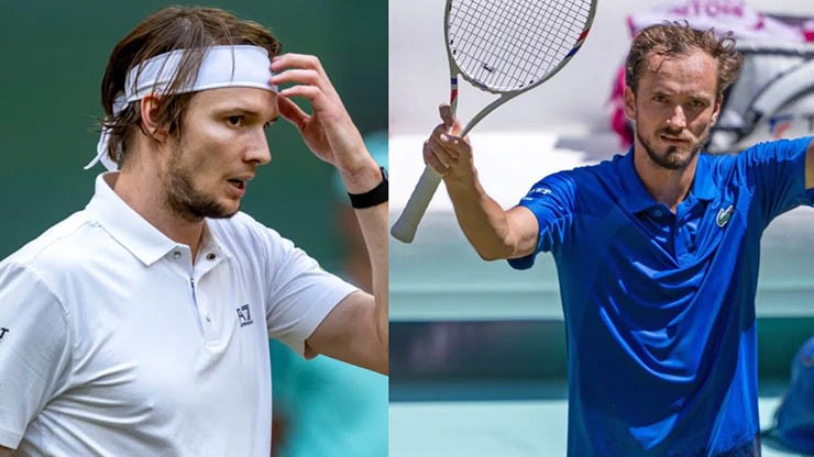 Video tennis Bublik - Medvedev: Choáng váng tie-break, đăng quang ngỡ ngàng (Chung kết Halle Open) - 1