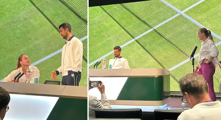 Djokovic nói về "điệu nhảy cuối" ở Wimbledon, phá đám Sabalenka ở họp báo - 2