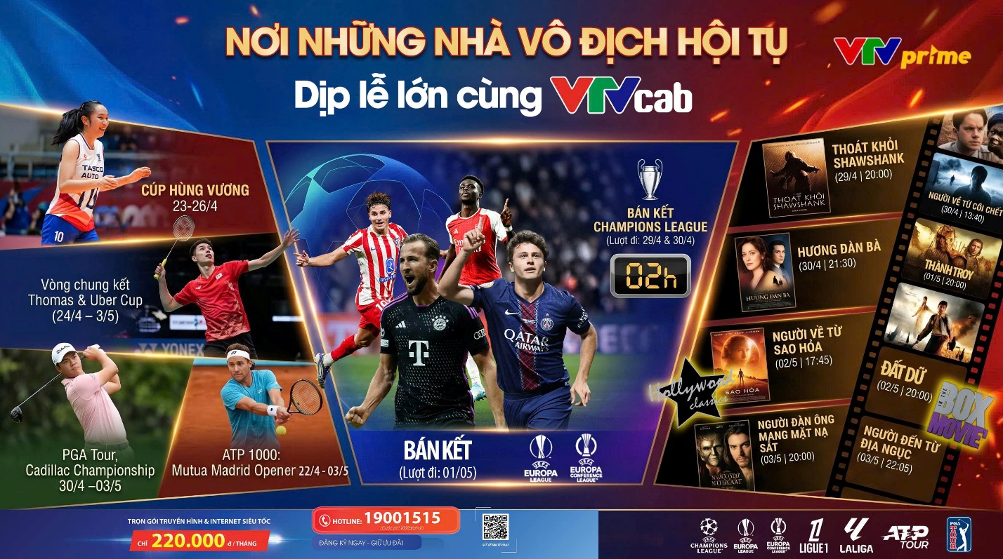 Dịp nghỉ lễ rực lửa cùng thể thao đỉnh cao trên VTVcab - 1