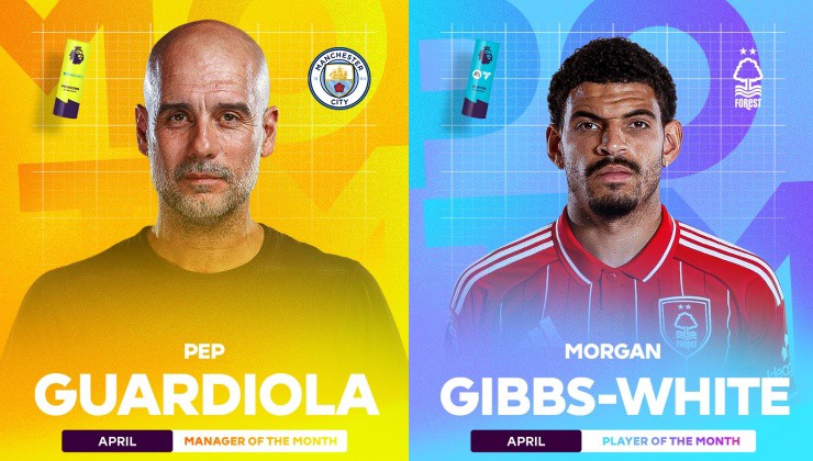 Tin mới nhất bóng đá tối 8/5: HLV Guardiola xuất sắc nhất Ngoại hạng Anh tháng 4 - 1