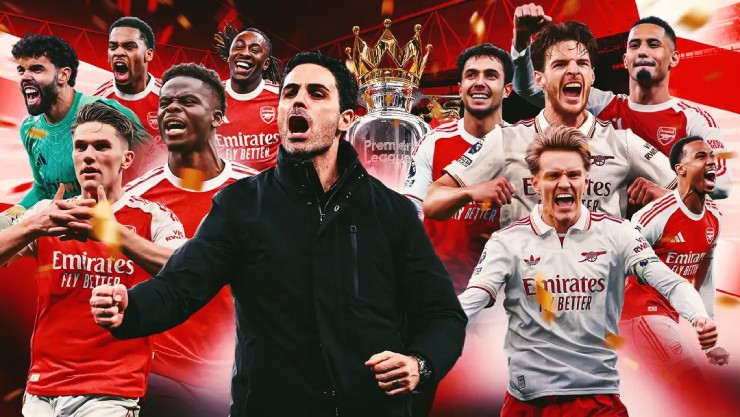 Arsenal đăng quang Ngoại hạng Anh: Ngất ngây "mưa" kỳ tích, Arteta đi vào lịch sử - 1