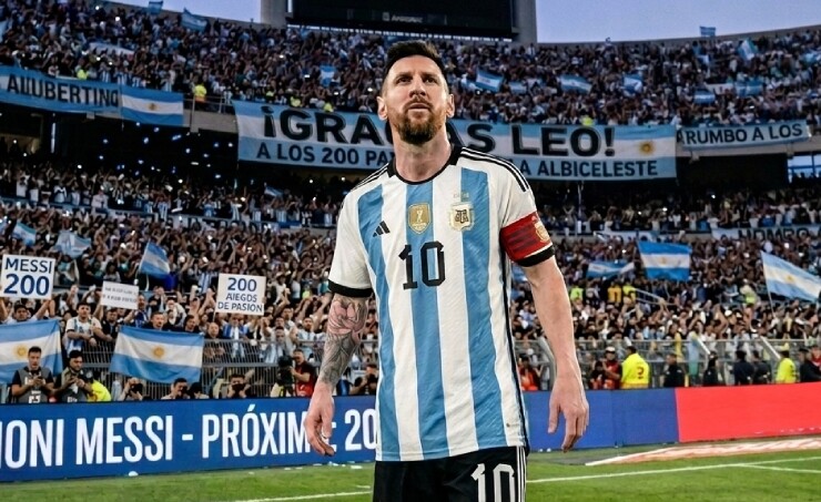 Messi sắp cán mốc 200 trận với Argentina, thống kê chói lọi của "vị thần" bóng đá - 1