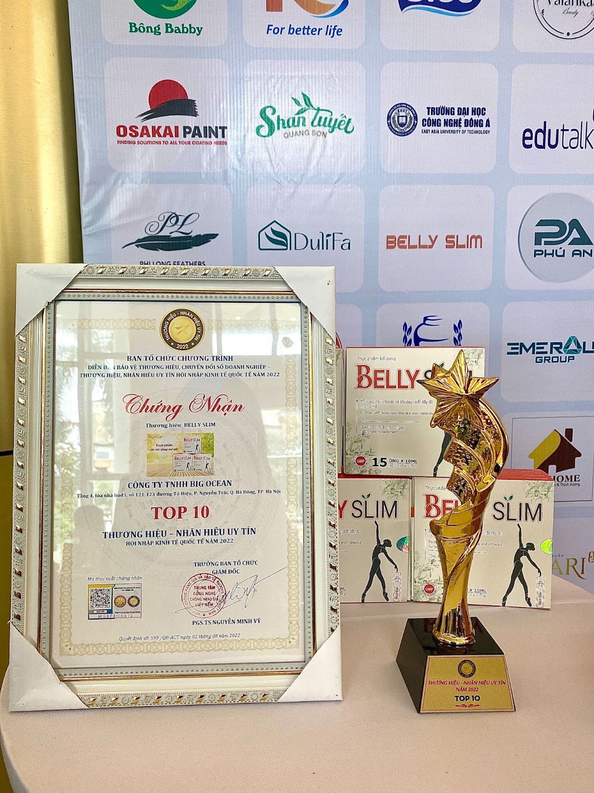 Thực phẩm bổ sung Belly Slim vinh dự đạt Top 10 thương hiệu sản phẩm năm 2022 - 1