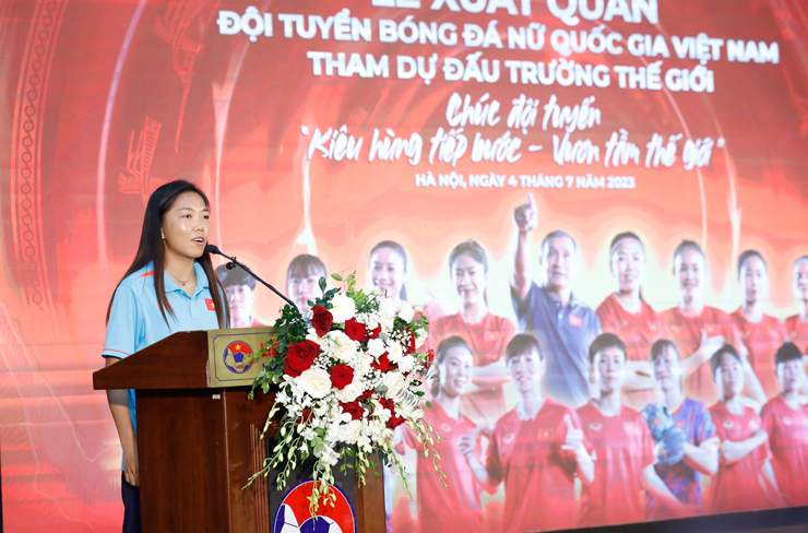 Huỳnh Như chia sẻ xúc động ở lễ xuất quân ĐT nữ Việt Nam dự World Cup 2023 - 1