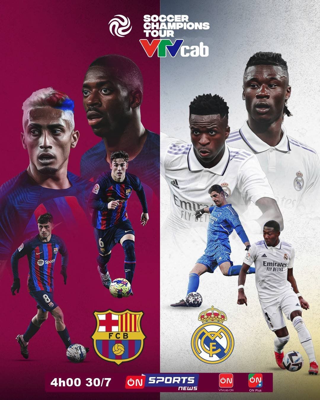 Xem “Siêu kinh điển” Barca – Real tại Soccer Champions Tour 2023 trên VTVcab - 1