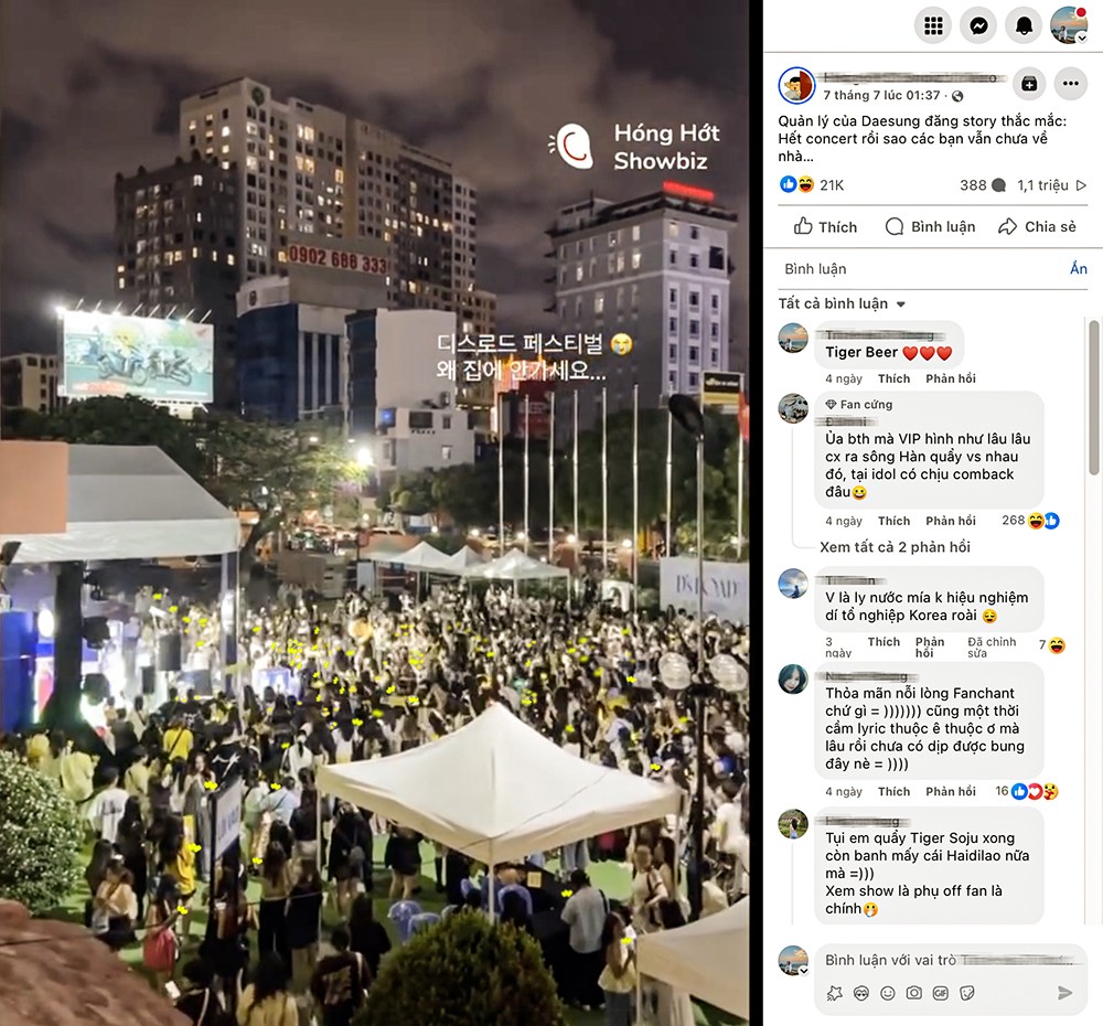 Tiger Soju và hàng ngàn fan mở ra một "biển vàng" như lời chào kết dành tặng Daesung - 5