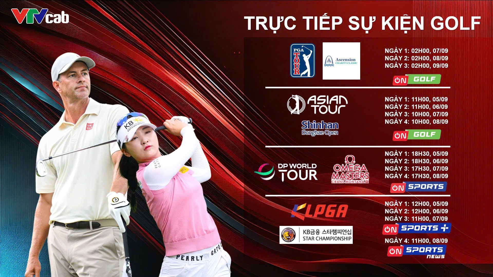 Lịch thi đấu các giải thể thao đầu tháng 9 trên VTVcab: Nhiều sự kiện hấp dẫn - 4