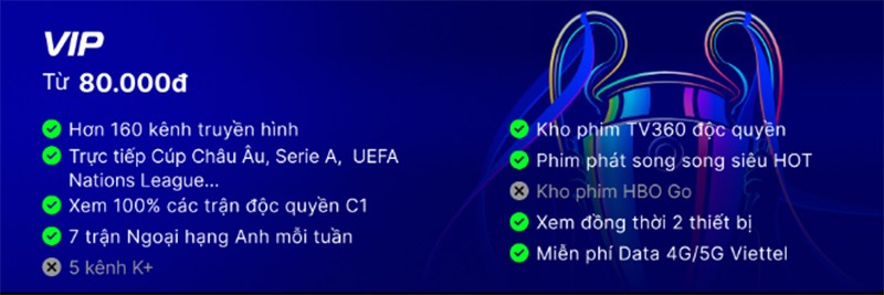 Đại tiệc Champion League trở lại trên TV360 cùng hệ gói cước mới siêu hấp dẫn - 1