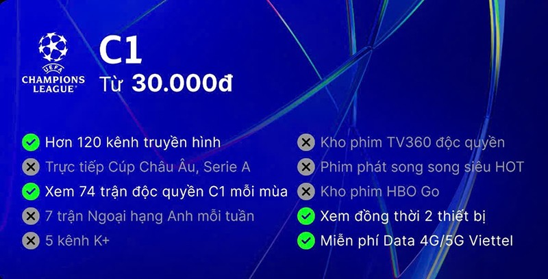 TV360 phát sóng trọn vẹn và độc quyền 6 trận hấp dẫn nhất Champion League tháng 9 - 9