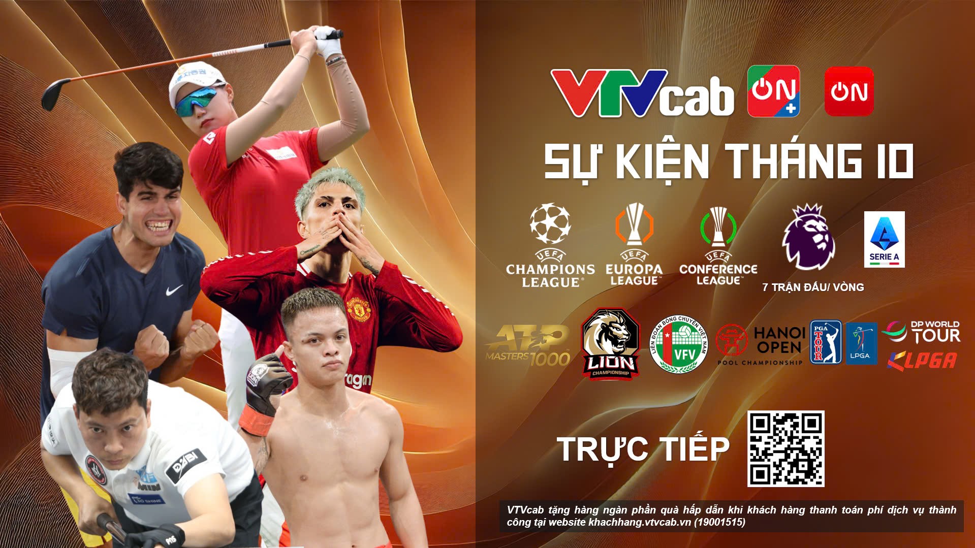 Sôi động bữa tiệc thể thao tháng 10 trên VTVcab - 1