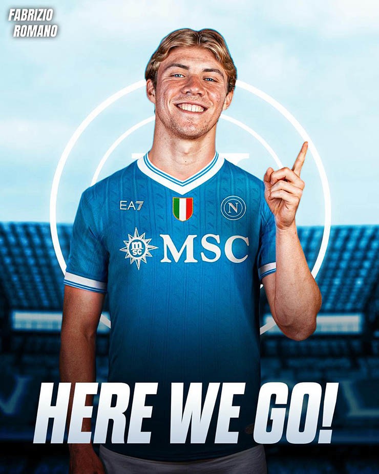 MU chính thức cho Napoli mượn Hojlund, ngày 31/8 đến Ý kiểm tra y tế - 1