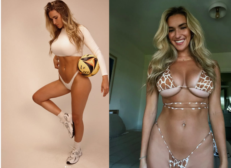 Mỹ nhân thể thao gây sốt với bikini da báo, dùng "vòng 3" chơi bóng chuyền - 1