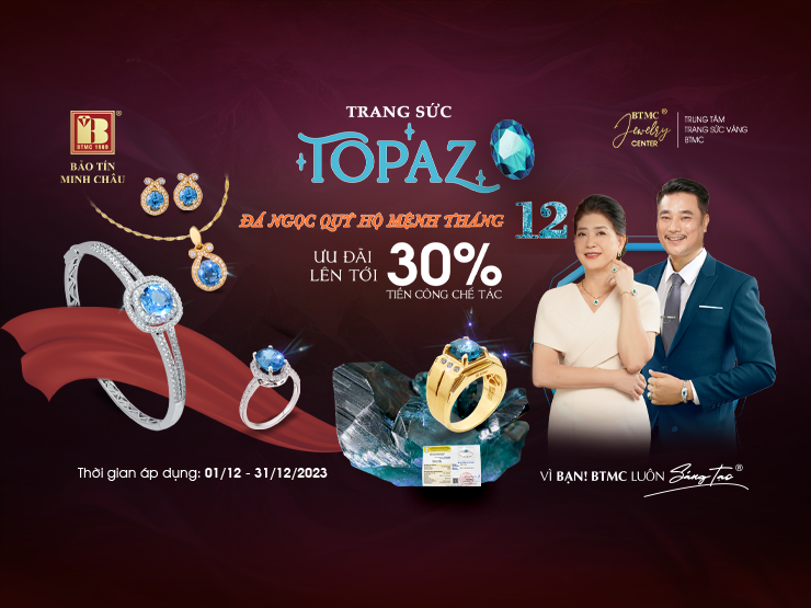 Những tuyệt phẩm vàng, trang sức Topaz xanh an lành, may mắn được yêu thích nhất tháng 12 - 1