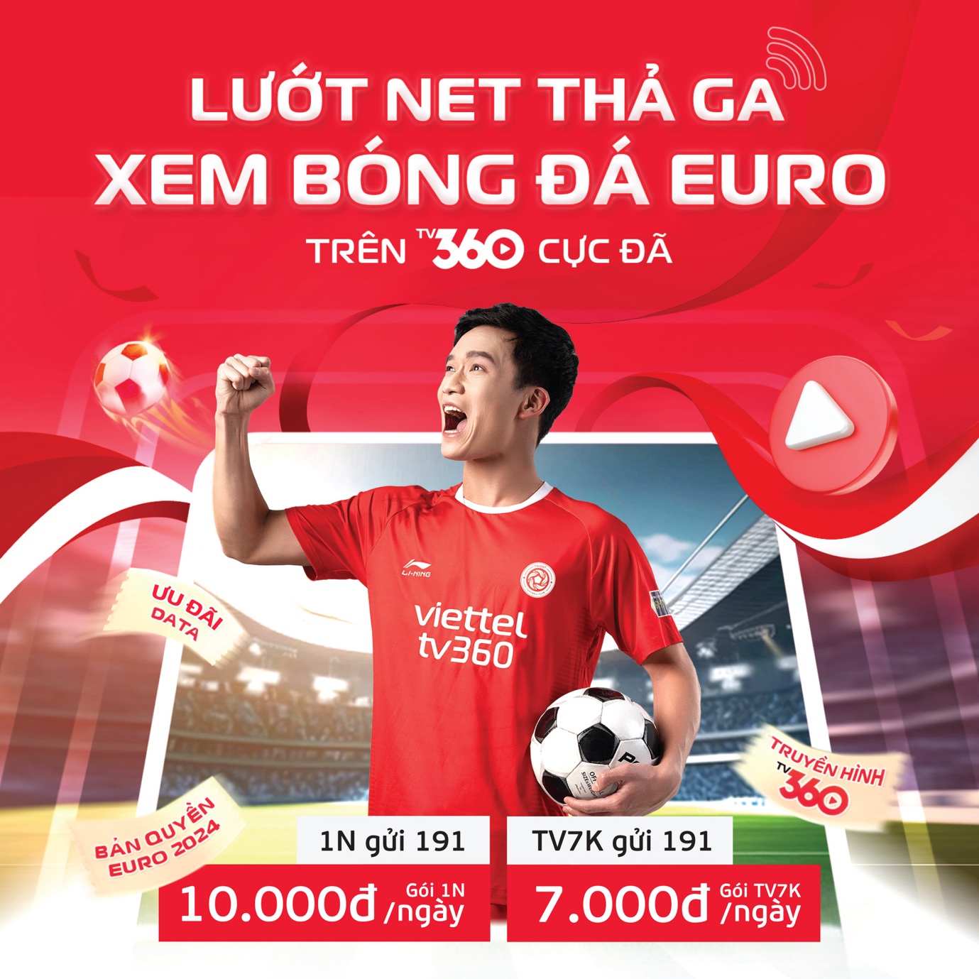 TV360 tung gói cước EURO: “Bữa tiệc" mãn nhãn cho các tín đồ yêu bóng đá - 1
