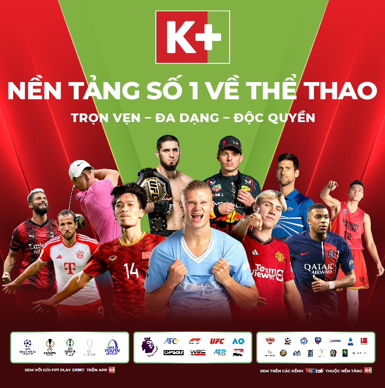 K+ trở thành nền tảng số 1 tại Việt Nam quy tụ trọn vẹn các giải thể thao đỉnh cao - 2
