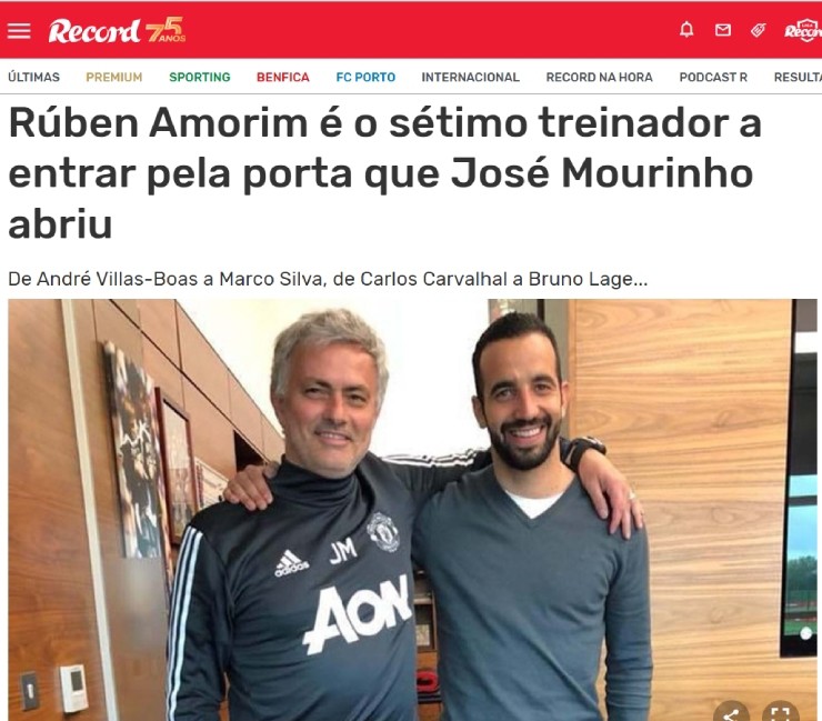 Báo Anh lo cho HLV Amorim, báo Bồ Đào Nha kỳ vọng vượt Mourinho ở MU - 1