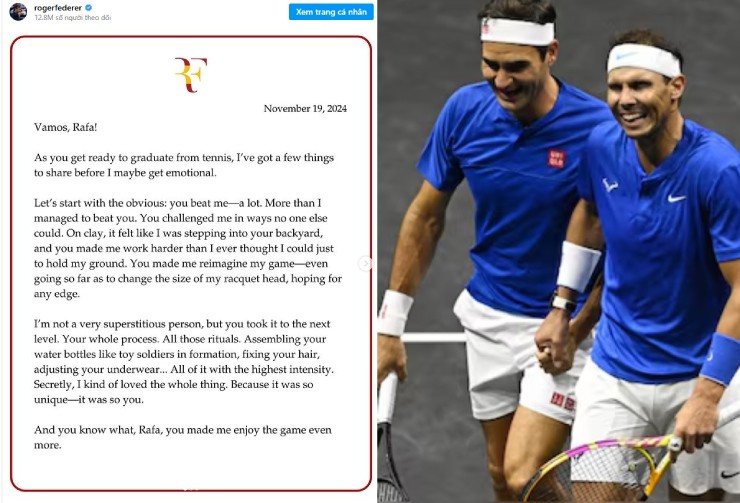 Federer gửi tâm thư cho Nadal, "Vua đất nện" nhận quà đặc biệt ở Davis Cup - 1