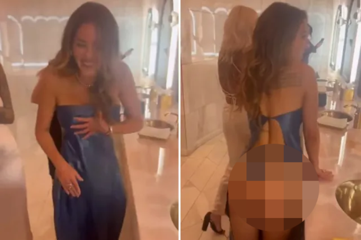 Mỹ nhân UFC "đỏ mặt" vì váy rách toang, kiều nữ golf mặc bikini tắm tuyết - 1