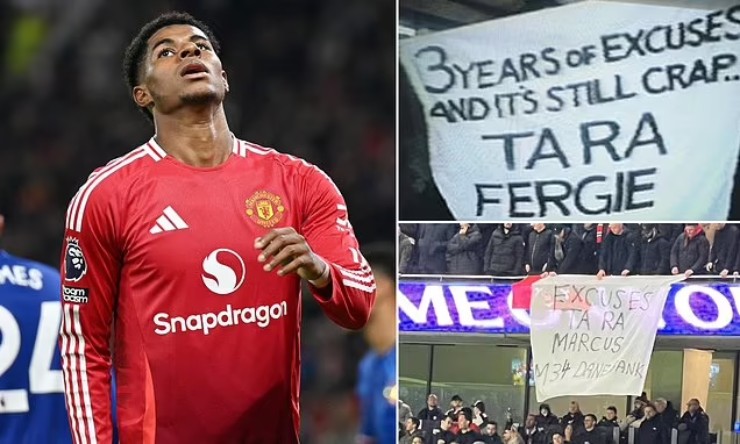 Fan MU giăng biểu ngữ đòi đuổi Rashford, Carragher khuyên đàn em "nói ít lại" - 1