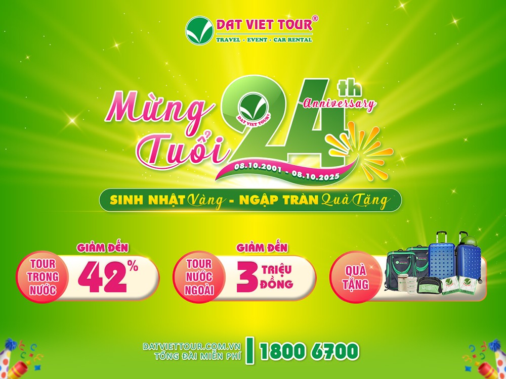 Ưu đãi tưng bừng mừng Đất Việt Tour nhận 2 giải thưởng danh giá tại Lễ trao Giải thưởng Du lịch Việt Nam 2025 - 2