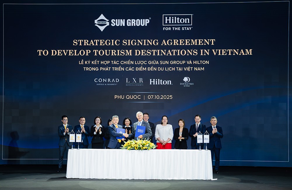 Lãnh đạo cao cấp nhất Tập đoàn Hilton tới Việt Nam, ký kết hợp tác chiến lược với Tập đoàn Sun Group - 1