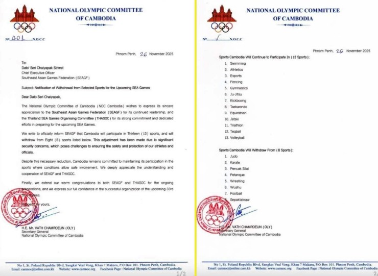 SEA Games 33 chưa khai mạc đã loạn: Campuchia xin rút khỏi 8 môn, có cả bóng đá - 2