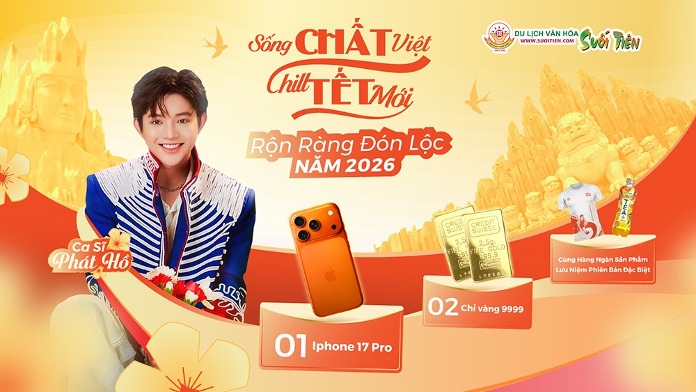 Tết Dương Lịch 2026, Suối Tiên tặng lộc vàng và iPhone 17 Pro cực chất - 1