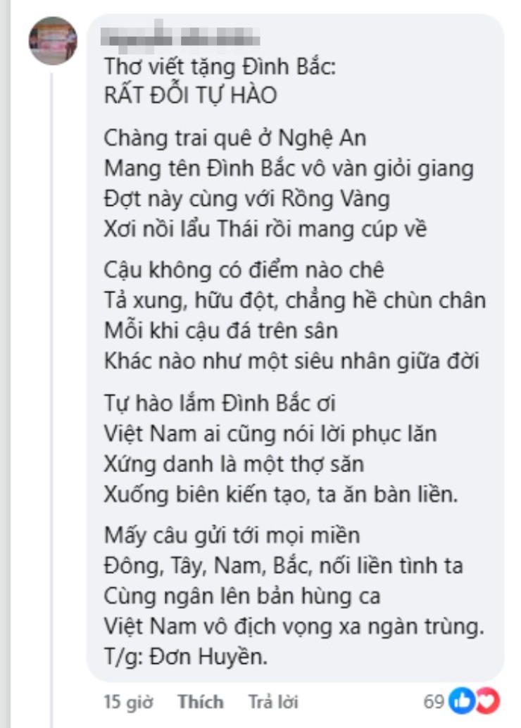 Đình Bắc "sĩ cả đời" vì vinh dự đặc biệt, fan sáng tác thơ tặng người hùng SEA Games - 3