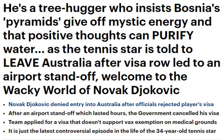 Báo chí thế giới nóng vụ Djokovic không được nhập cảnh Australia: Đào bới đời tư lập dị - 3
