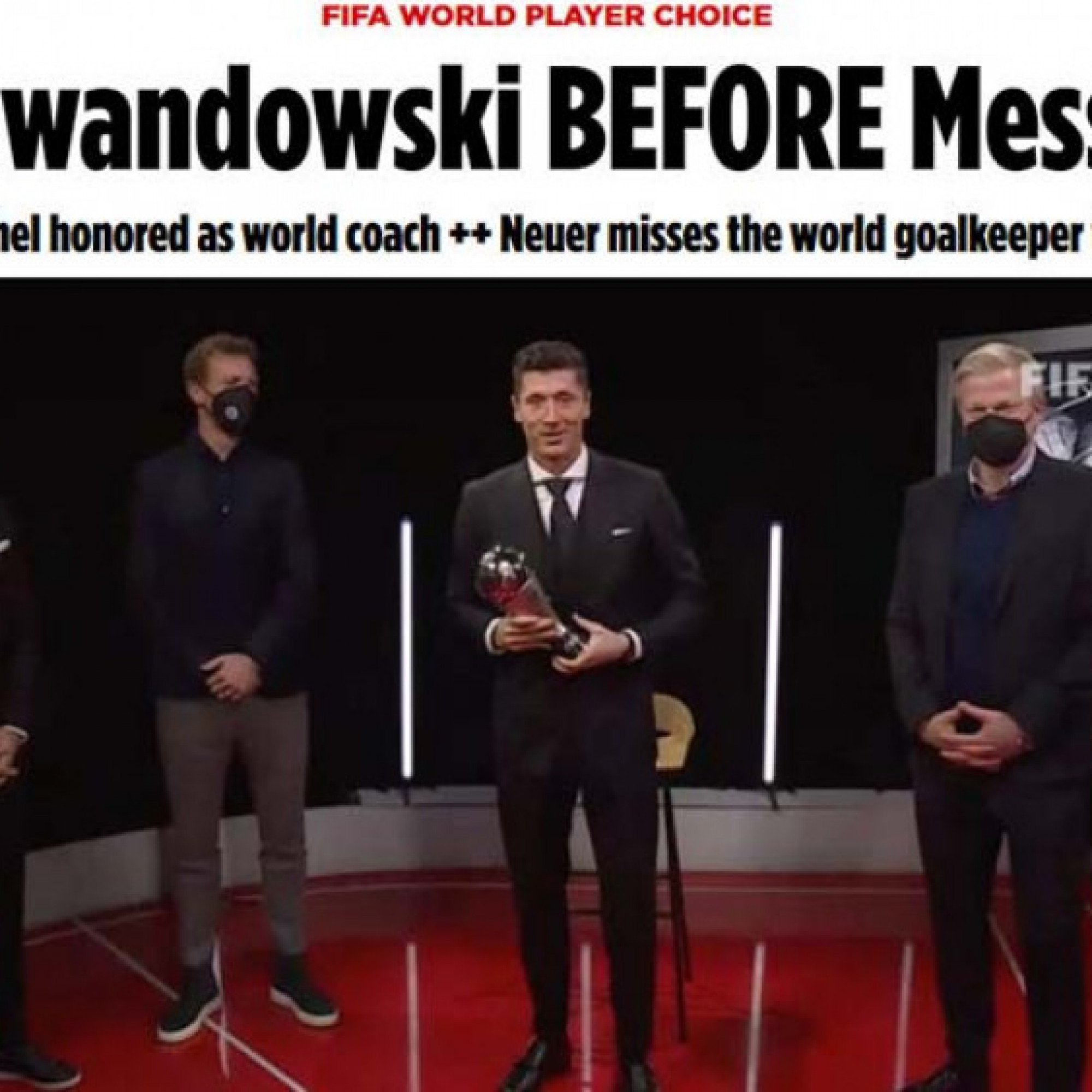  - Báo châu Âu hả hê vì Messi trượt giải The Best, tôn vinh "Vua" Lewandowski